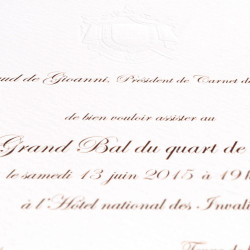 Invitation haut-de-gamme